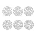 White Electric Lightning Print Coaster Set