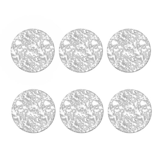 White Electric Lightning Print Coaster Set