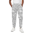 White Electric Lightning Print Cotton Sweatpants