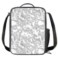 White Electric Lightning Print Crossbody Lunch Bag