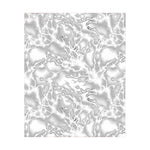White Electric Lightning Print Curtain