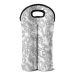 White Electric Lightning Print Double Neoprene Wine Tote