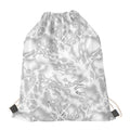 White Electric Lightning Print Drawstring Bag