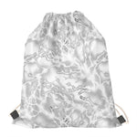 White Electric Lightning Print Drawstring Bag