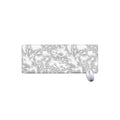 White Electric Lightning Print Extended Mouse Pad