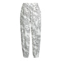 White Electric Lightning Print Fleece Lined Knit Pants