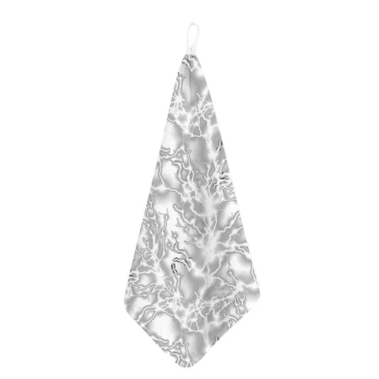 White Electric Lightning Print Hand Towel