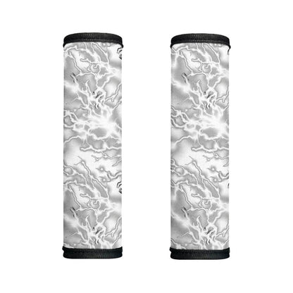 White Electric Lightning Print Handle Covers