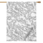 White Electric Lightning Print House Flag