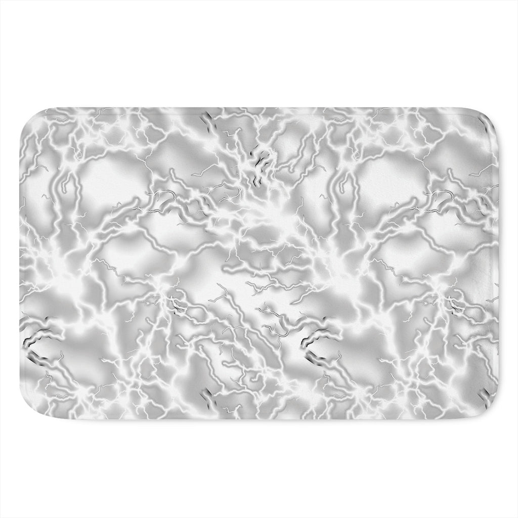 White Electric Lightning Print Indoor Door Mat