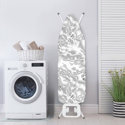 White Electric Lightning Print Ironing Board Cover