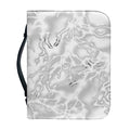 White Electric Lightning Print Leather Bible Cover