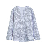White Electric Lightning Print Long Sleeve Short Coat