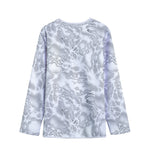 White Electric Lightning Print Long Sleeve Short Coat
