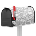 White Electric Lightning Print Mailbox Cover