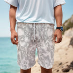 White Electric Lightning Print Men's Cargo Shorts