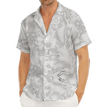 White Electric Lightning Print Men's Deep V-Neck Shirt