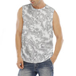 White Electric Lightning Print Men's Fitness Tank Top