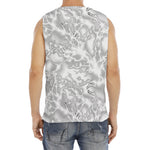 White Electric Lightning Print Men's Fitness Tank Top