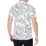 White Electric Lightning Print Men's Shirt