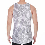 White Electric Lightning Print Men's Velvet Tank Top