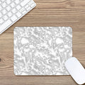 White Electric Lightning Print Mouse Pad