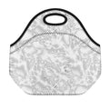 White Electric Lightning Print Neoprene Lunch Bag