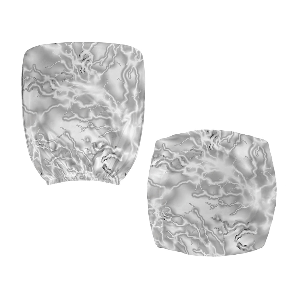 White Electric Lightning Print Office Chair Cover