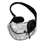 White Electric Lightning Print Pet Sling Carrier