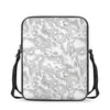 White Electric Lightning Print Rectangular Crossbody Bag