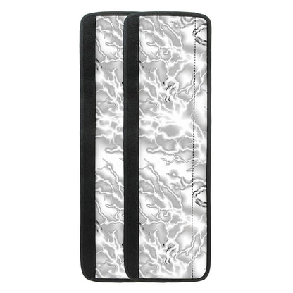 White Electric Lightning Print Refrigerator Handle Covers