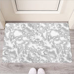White Electric Lightning Print Rubber Doormat