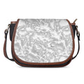 White Electric Lightning Print Saddle Bag