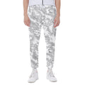 White Electric Lightning Print Joggers