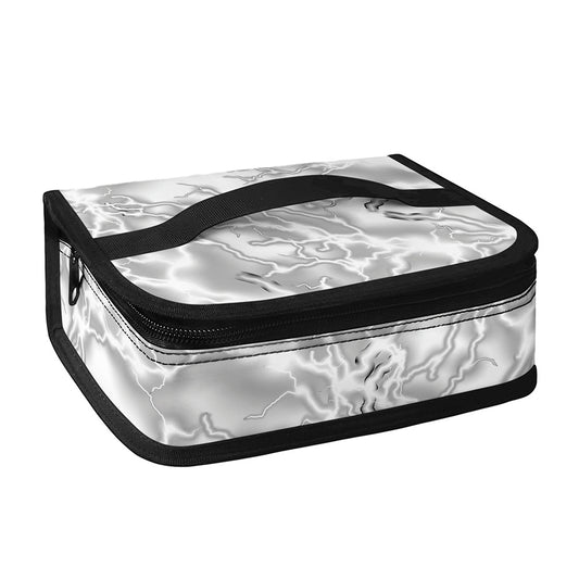 White Electric Lightning Print Small Lunch Bag