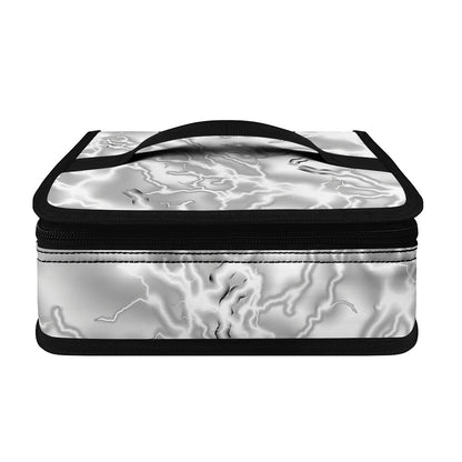 White Electric Lightning Print Small Lunch Bag
