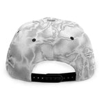 White Electric Lightning Print Snapback Cap