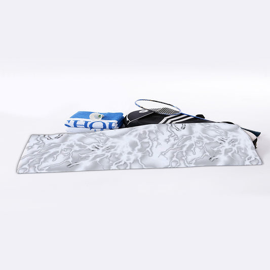 White Electric Lightning Print Sports Towel