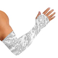 White Electric Lightning Print Sun Protection Arm Sleeves