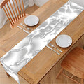 White Electric Lightning Print Table Runner