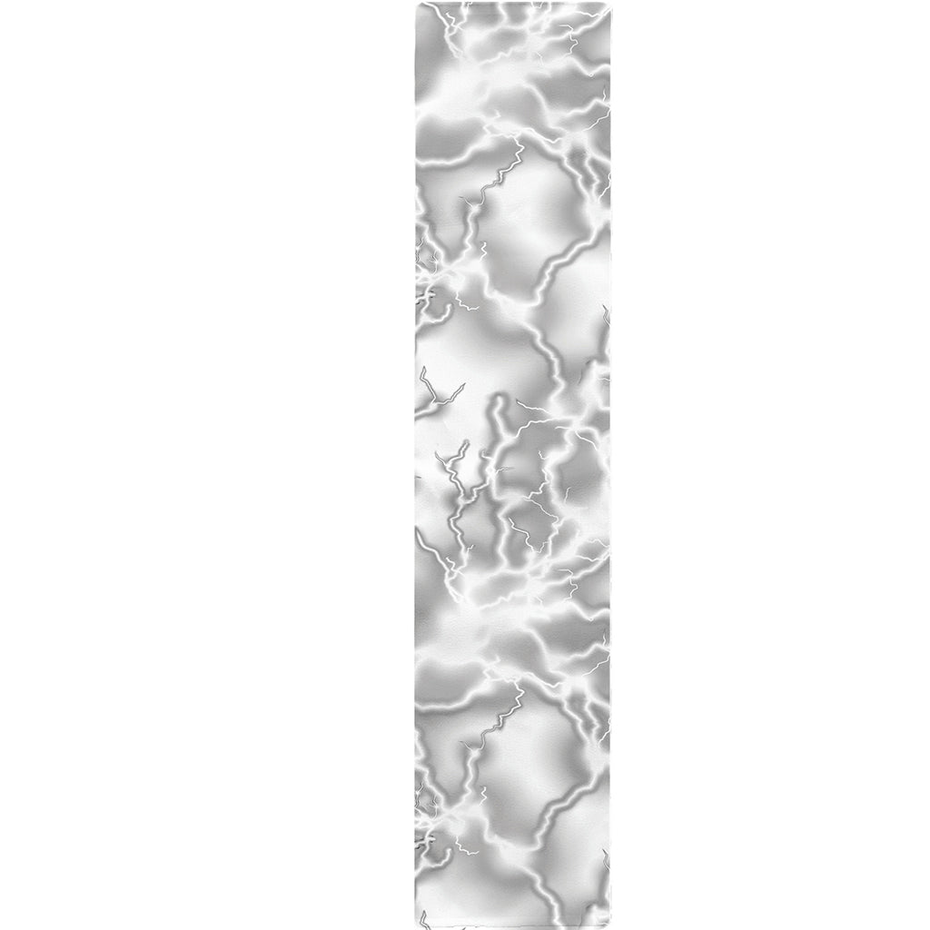 White Electric Lightning Print Table Runner