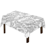 White Electric Lightning Print Tablecloth