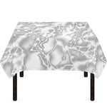 White Electric Lightning Print Tablecloth