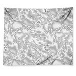 White Electric Lightning Print Tapestry