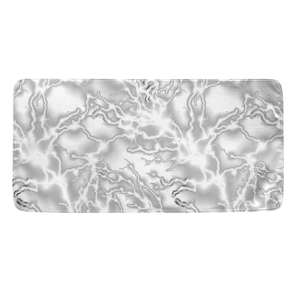 White Electric Lightning Print Towel
