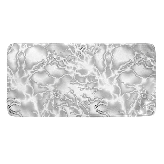 White Electric Lightning Print Towel