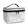 White Electric Lightning Print Travel Makeup Bag