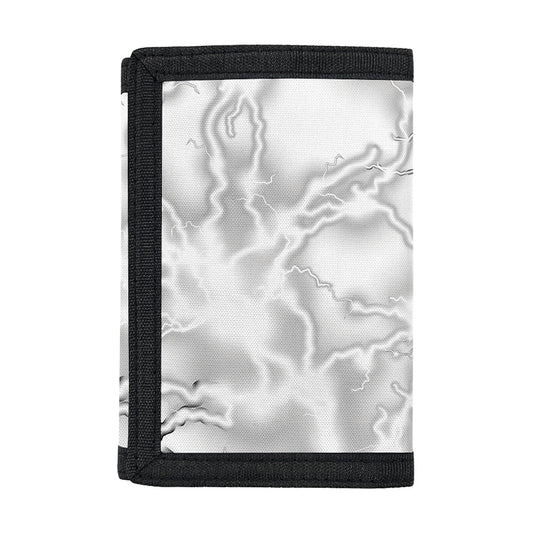 White Electric Lightning Print Trifold Wallet