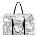 White Electric Lightning Print Utility Tote Bag