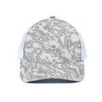 White Electric Lightning Print White Mesh Trucker Cap